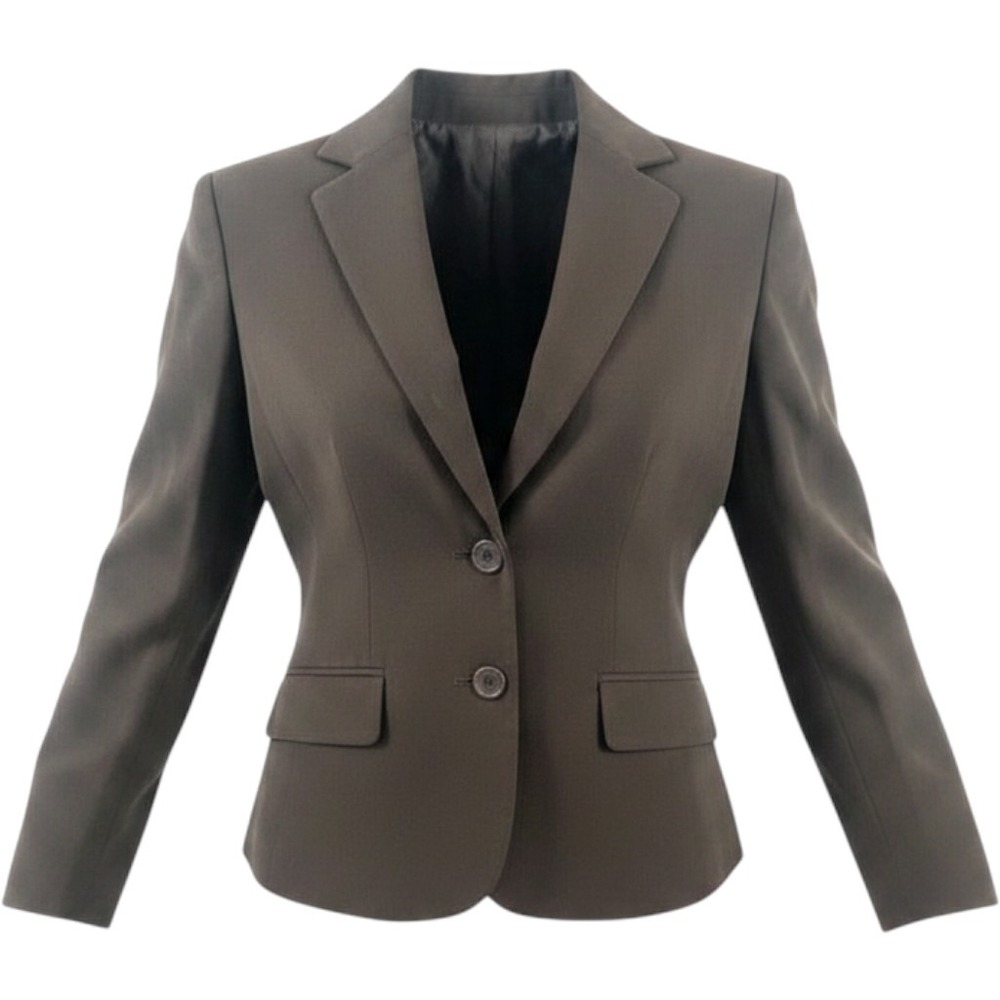 Liz Claiborne Womens Black Two Button Blazer Jacket Petite 2 Solid Professional